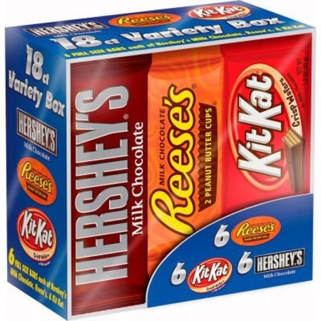 GREEN RABBIT HOLDINGS HERSHEY'S Chocolate Candy Bar Variety Pack Hershey's, Reese's, Kit Kat 18 Count 24600349